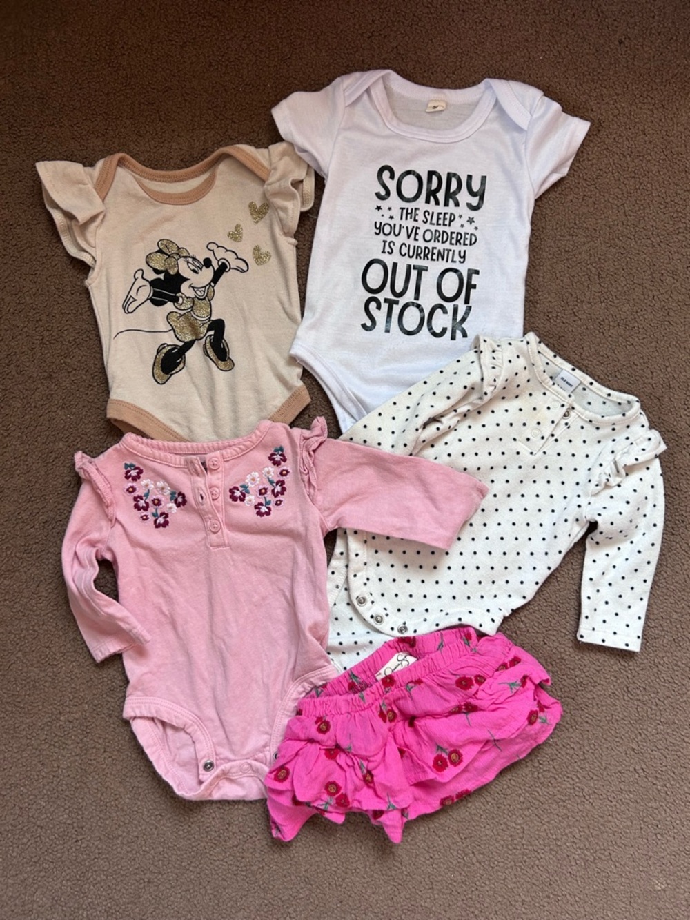 0-3 Months Baby Girl 5 Piece Lot Bundle